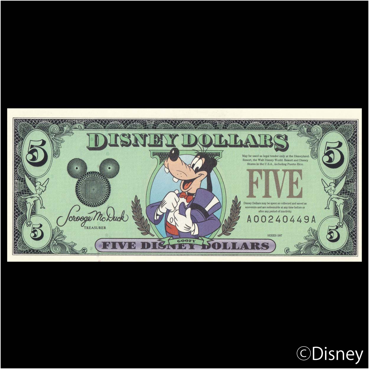 1997 $5 Goofy R-48