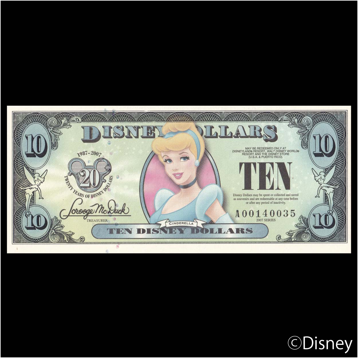 2007 $10 Cinderella R-127