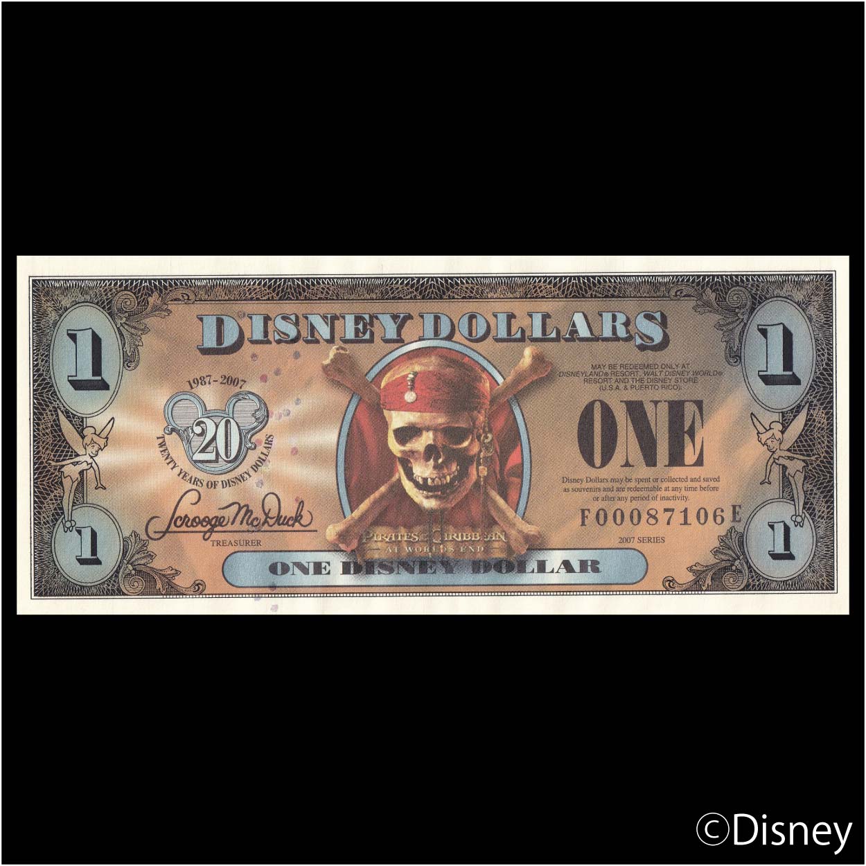 2007 $1 Pirates Of Caribbean R-139