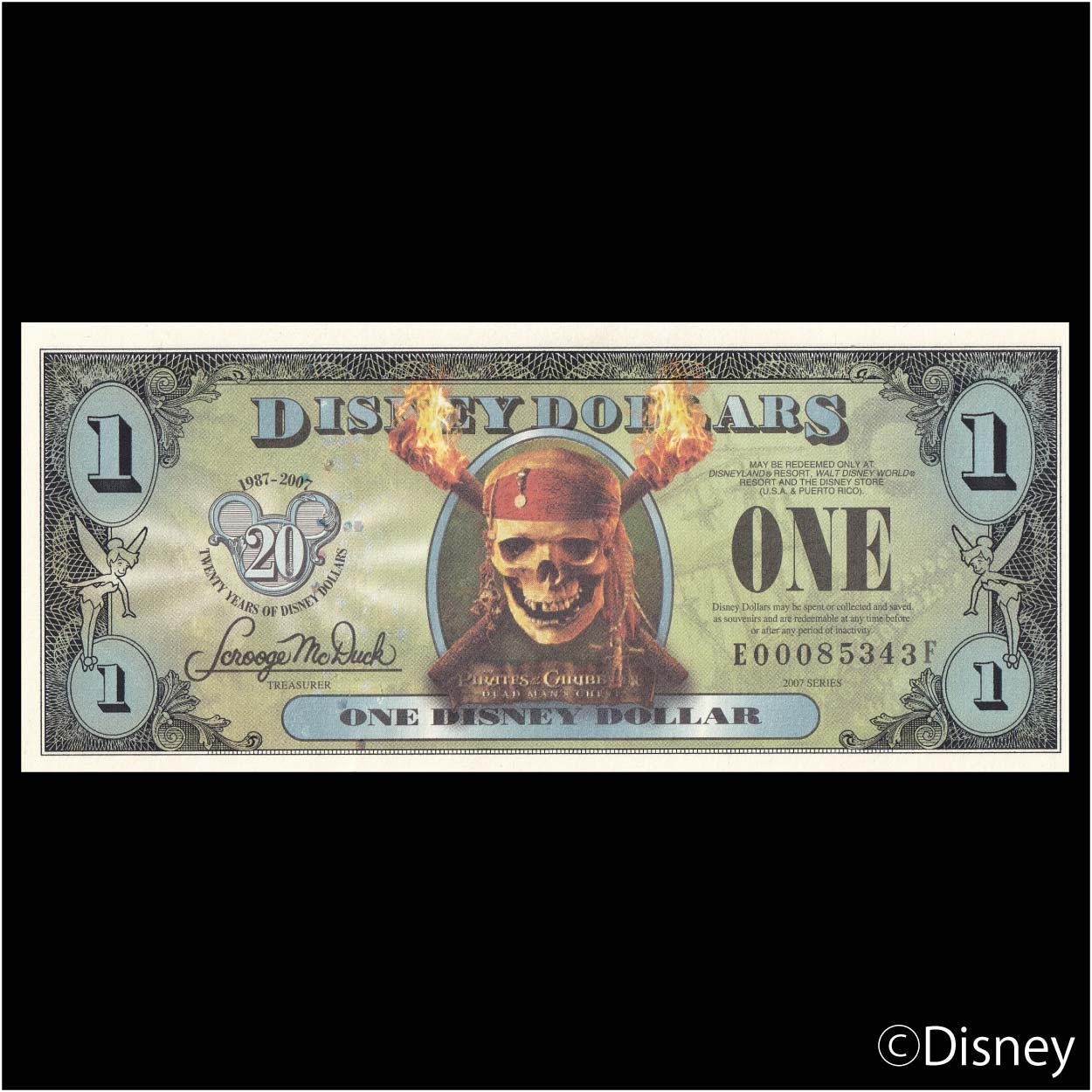 2007 $1 Pirates Of Caribbean R-134