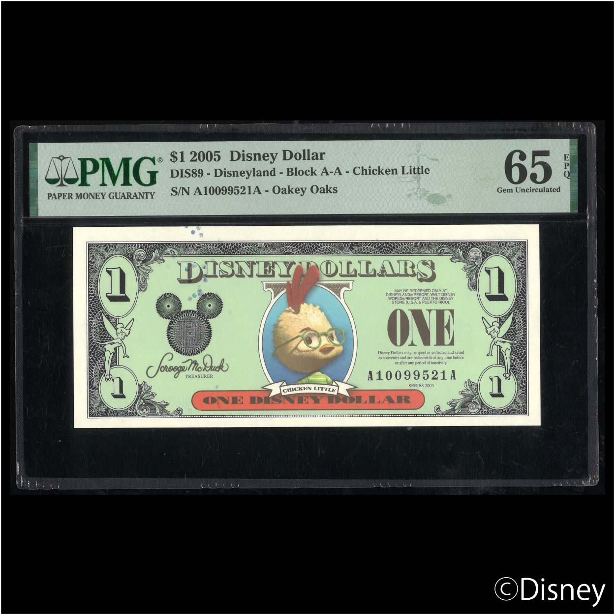 2005 $1 Chicken little DIS89