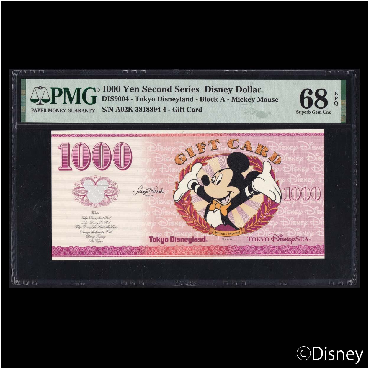 TDR GiftCard ¥1000 Second Series