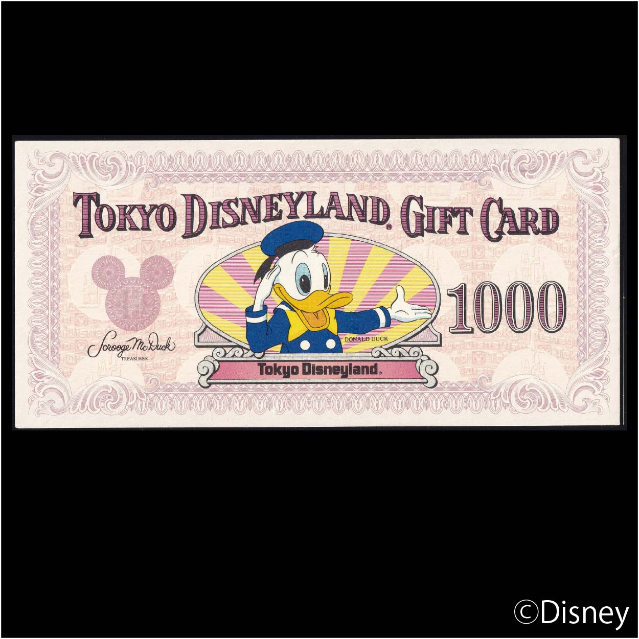 TDL GiftCard ¥1,000 First Series【未鑑定】