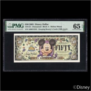 2005 $50 Mickey DIS123 PMG 65EPQ
