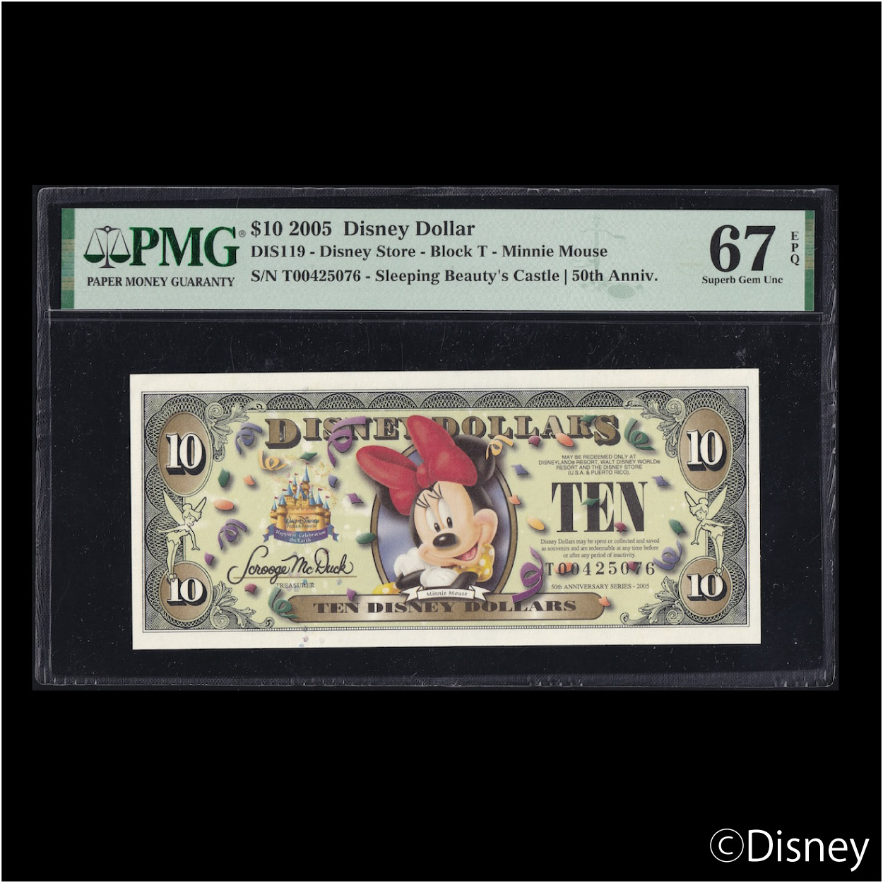 2005 $10 Minnie DIS119 PMG 67EPQ