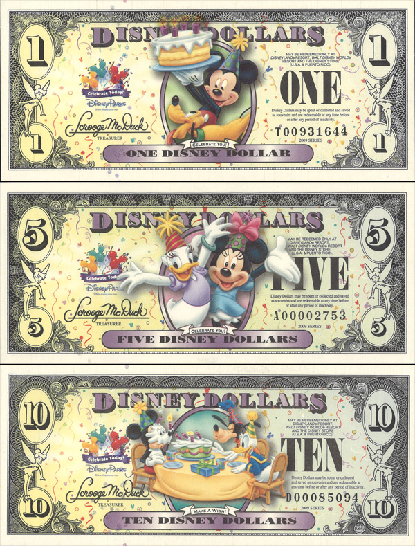 ディズニーダラー 2009年紙幣